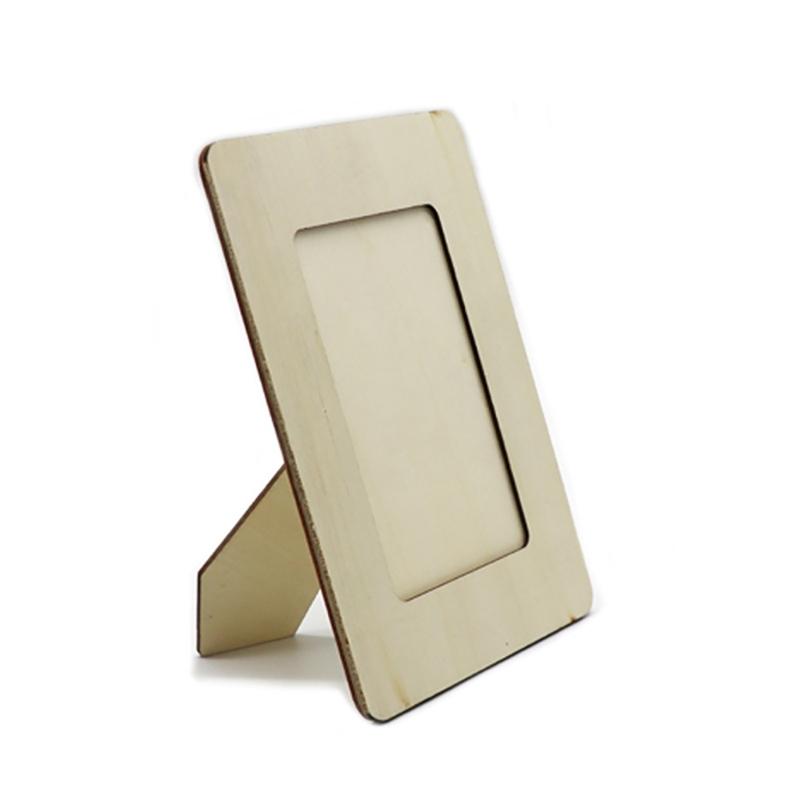 10Pcs Craft Ready Unfinished Wood Photo Frame Picture Frame for Display