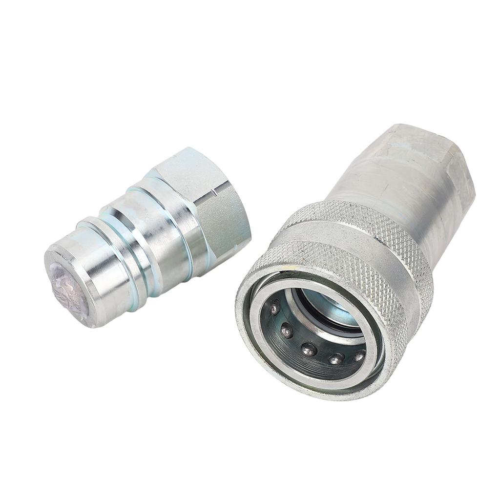 NPT34in Hydraulic Quick Coupler Hardened Steel Female and Male Hydraulic Quick Connect Fittings