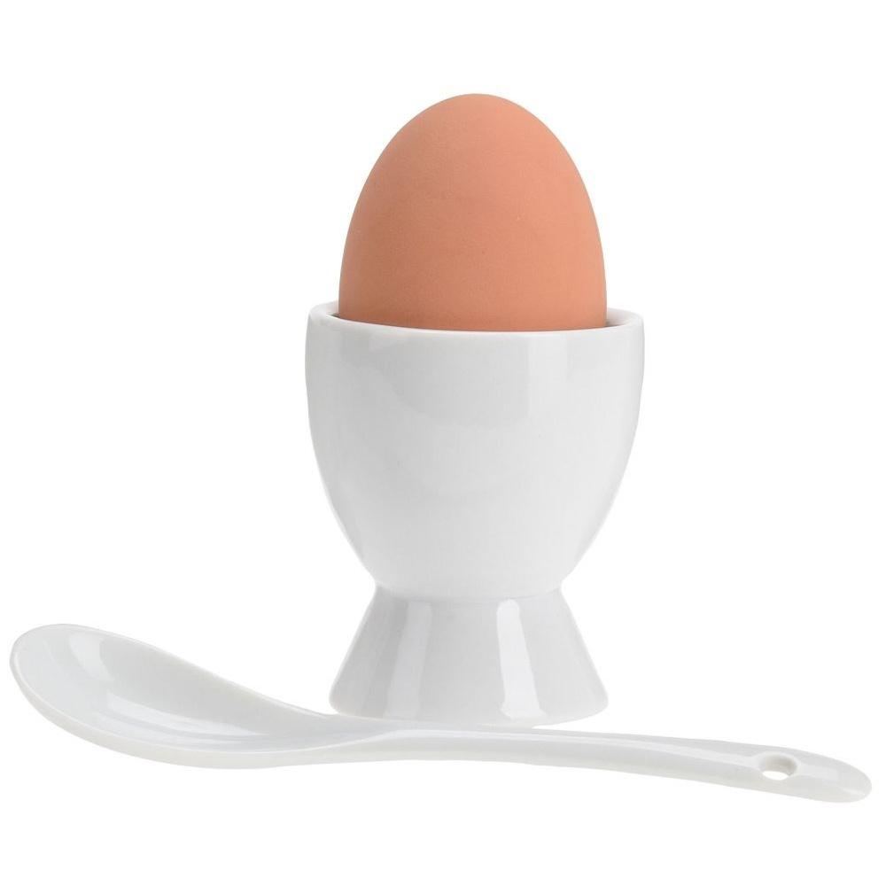 4x Porcelain Egg Cup Stand for Egg Serving
