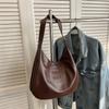 New Retro Underarm Bag Women's Large-capacity Soft Leather Commuter Bag Versatile Fashion Shoulder Bag