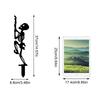 Halloween Garden Metal Stakes Black Skeleton Silhouette Decorative Stakes Outdoor Decor For Yard,Halloween Decorations (Black, L)