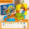 1 Set Çocuk Elektrikli Raylı Tren Oyuncak DIY Tren Yapı Bloğu Ray Yapım Kiti Küçük Çocuklar Erkek Kızlar Elektrikli Tren Ray Montaj Oyuncak