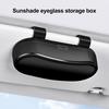 Car Storage Box with Shockproof Velvet Lining for Sunglasses And Small Items Automotive Eyeglasses Storage Case One-Hand Open Organizer