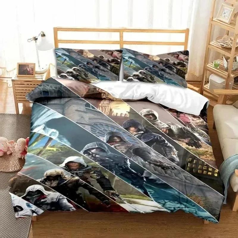 Comforter New Game A-Assassin S Creed Art Bedding Set Gamer Adult Boys Bedroom Single Double King Size Comforter Boys Gift