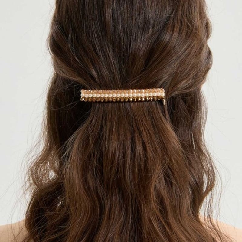 

Jean Paul Clarisse Color Bead Pearl Auto Pin LFAC0393 brown