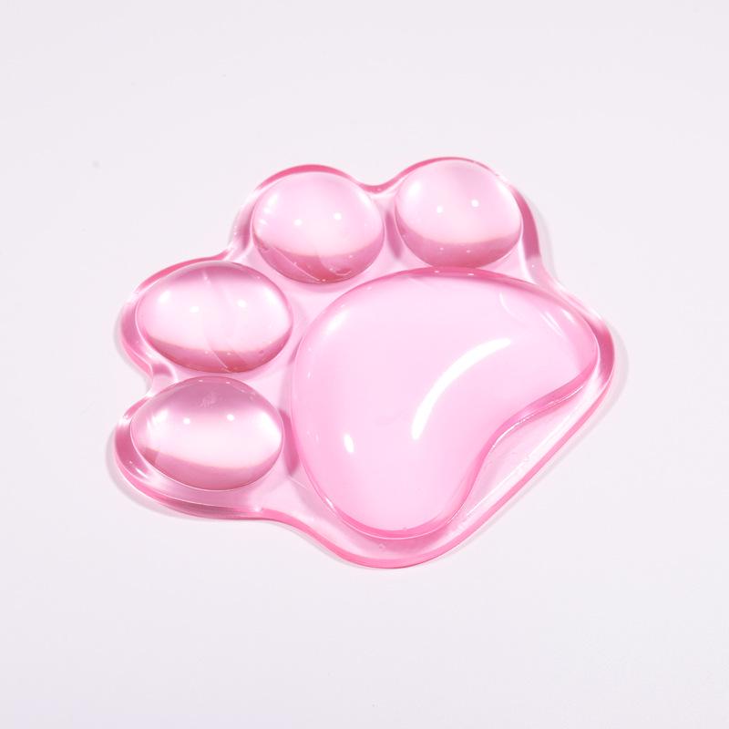 "Transparent Silicone Cat Claw Wrist Pad: Comfortable, Creative, and Cool for Office Use"