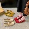 Flache Einzel-Schuhe Damen Frühling und Herbst neu Französisch Retro vielseitig sanfte Fee Wildleder Mary Jane Schuhe flache Mütze Schuhe