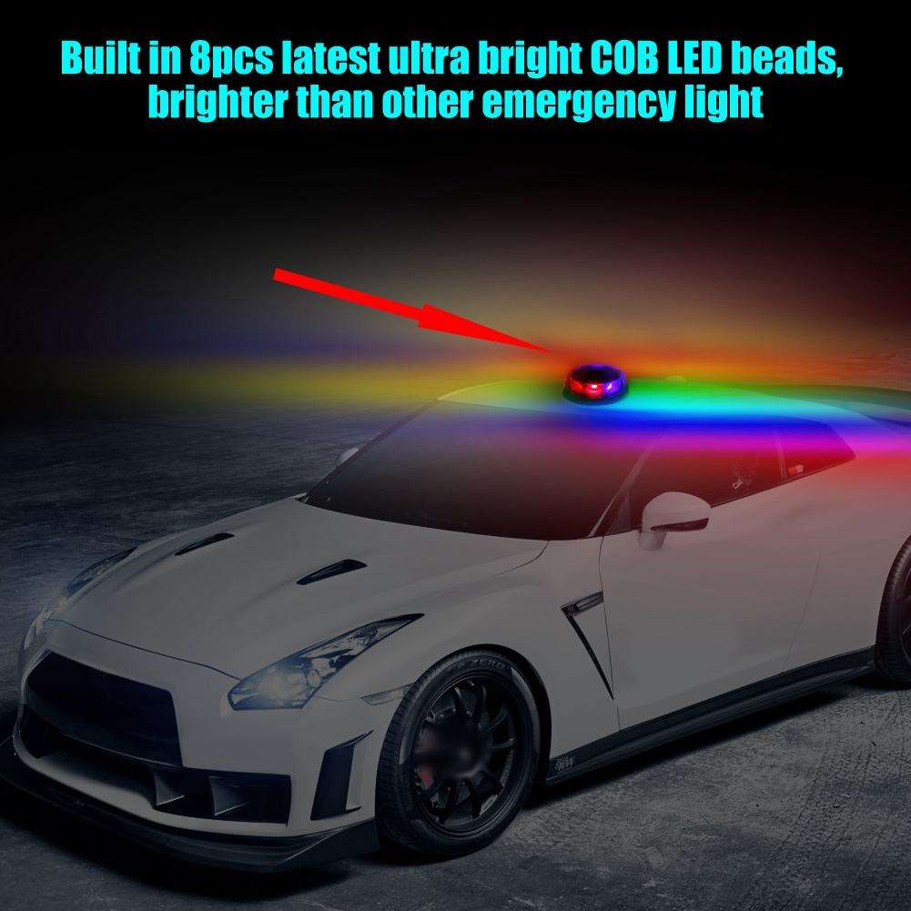 8 LED 40W 12-24V Magnetisch montiertes Auto Dach Stroboskop Notwarnung Blinklicht Rot & Blau