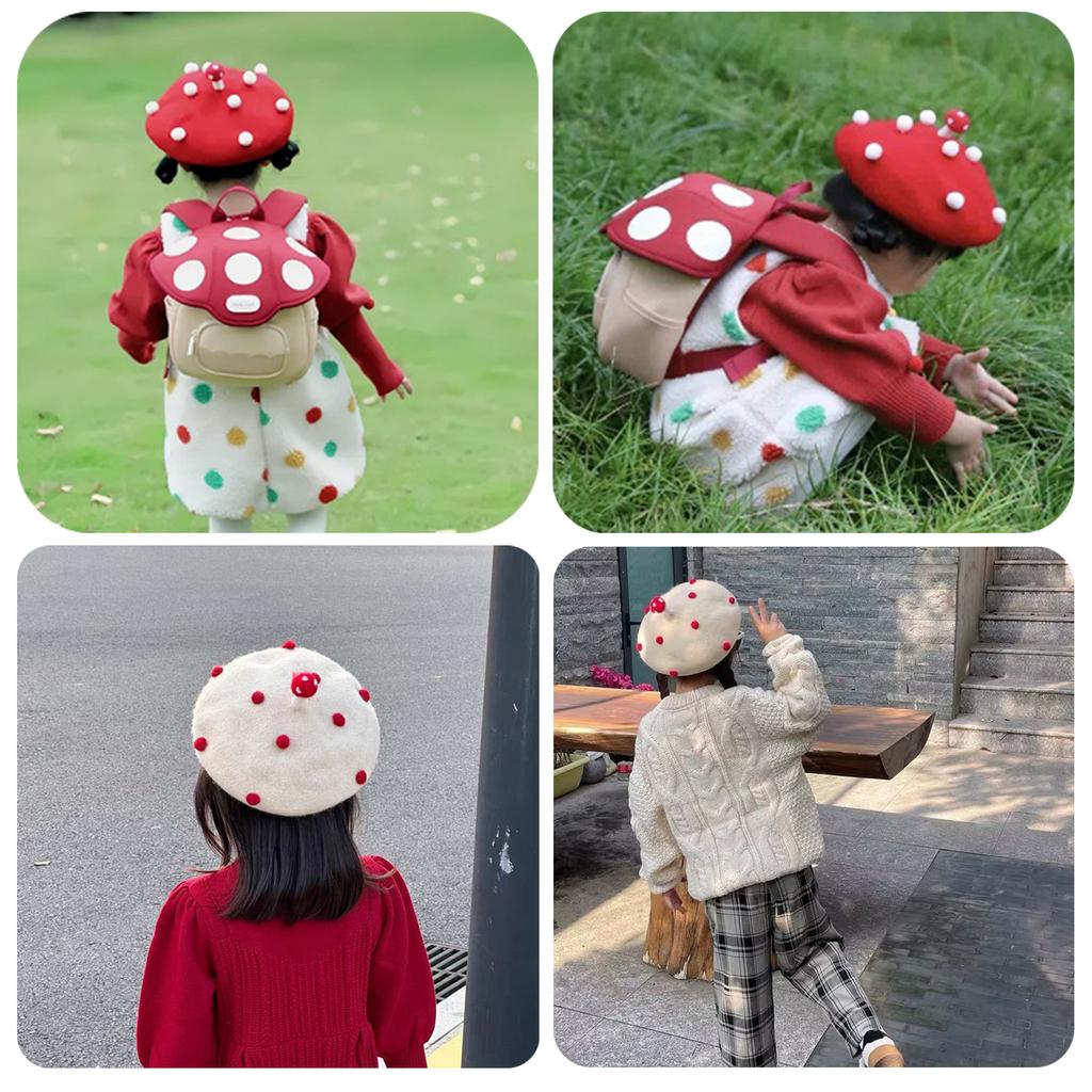 Beretă de modă Pălărie bowler ciupercă pentru femei fată Pălărie beretă franțuzească elegantă de iarnă toamnă Pălărie rotundă Articole de acoperit cap pentru Anul Nou