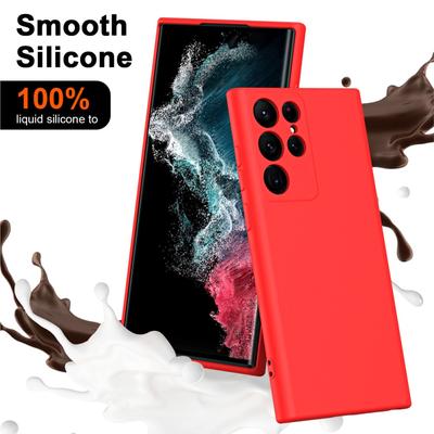 Luksusowe etui z płynnego silikonu do Samsunga Galaxy S22 Ultra S22 Plus Wstrząsoodporne miękkie etui na telefon S22Ultra S22Plus