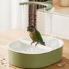 USB Electric Circulating Water Bird Bathtub with Resting Stick U-shaped Parrot Shower  Indoor Cage