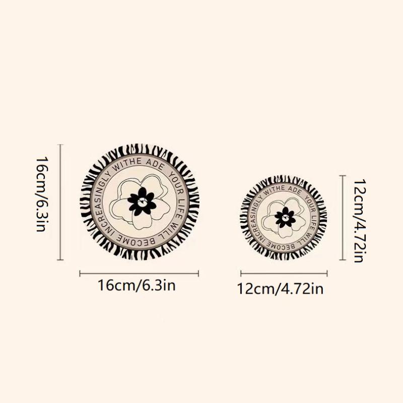 Retro Coaster Waterproof Round Dining Table Mat Oil Proof Plate Pad Water Cup Pad Home Decor Desktop Insulation Heat Pot Mat