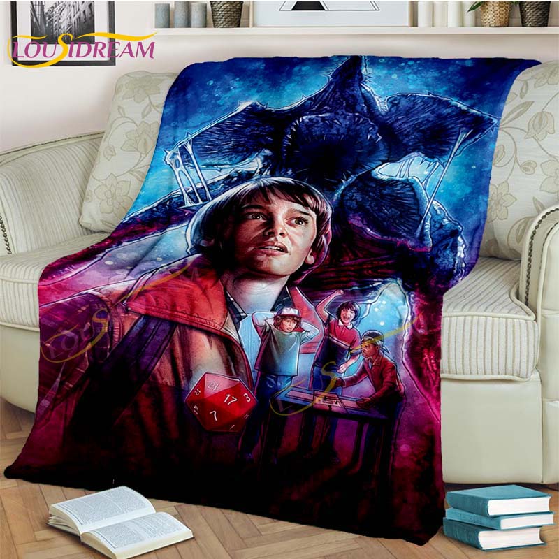 Stranger Things-Decke, Demodogs, Cartoon-Flanelldecke, Horrordecke für Wohnzimmer, Sofa, Bett, Kinder, Geschenk, Heimdekoration