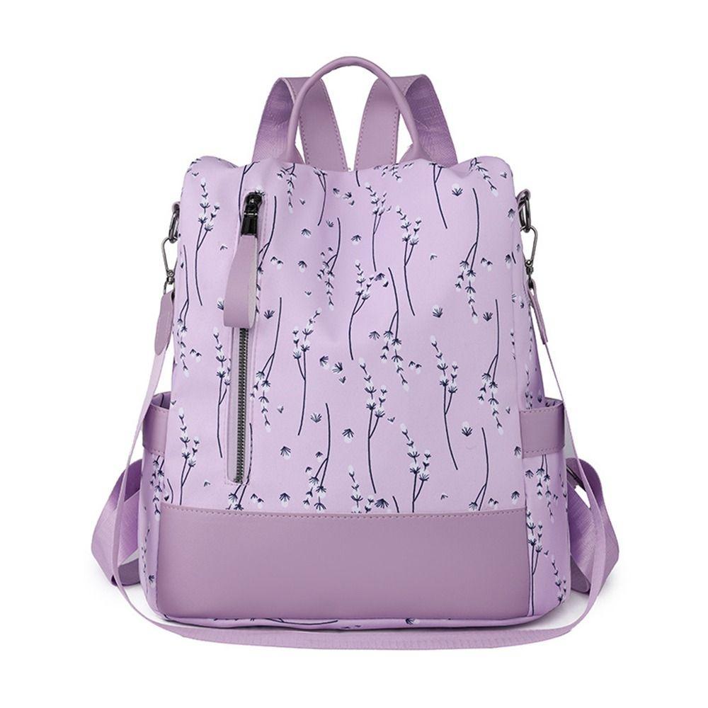 1Pcs Durable Oxford Cloth Women's Backpack Sweet Printed Outdoor Casual Backpack Large Capacity Multi-use Single Shoulder Bag