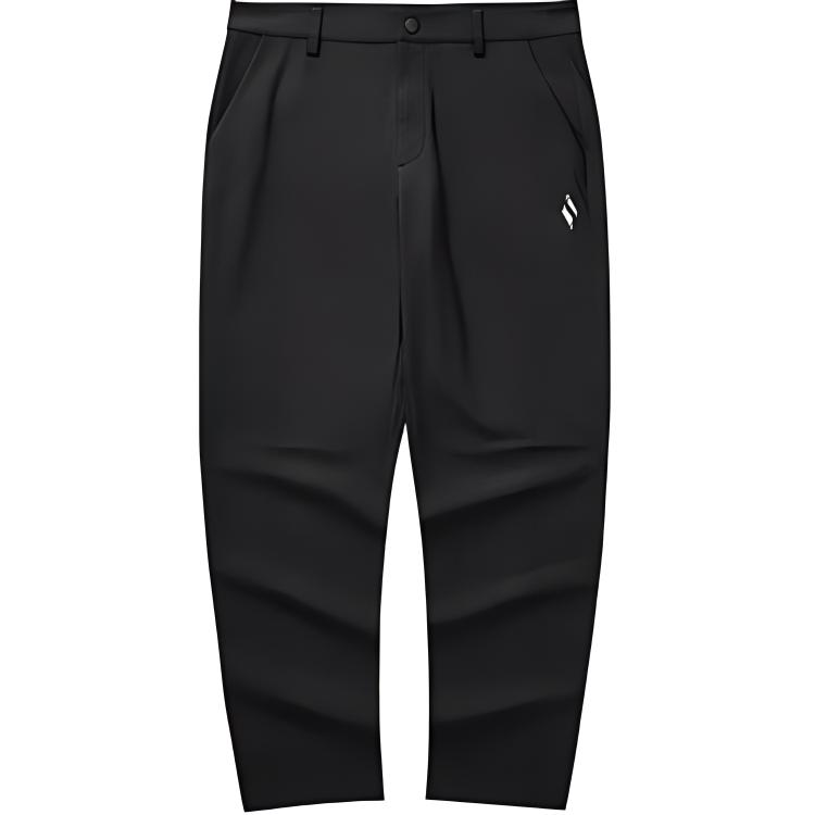 Skechers Diamond Series Solid Color Comfortable Soft Simple Straight Leg Casual Pants Men bottoms Black L324M045-0018 S