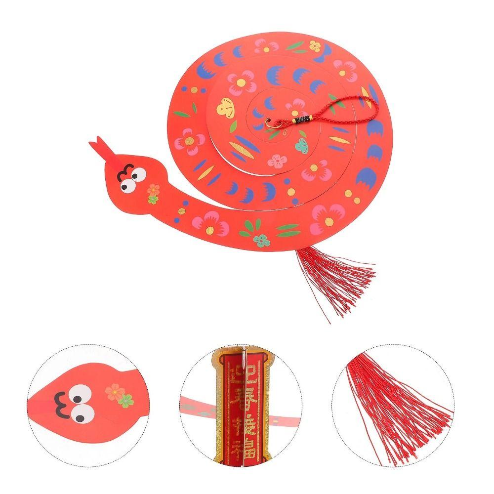 Hanging Year of The Snake Ornament Paper Bonsai Decoration Cartoon Wall Pendant