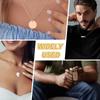 [uxcell] 5-Piece Set Heart Pendant Couple Necklaces, Stainless Steel, Engravable, Adjustable Matching Necklaces for Best Friends, Two Half Heart
