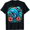 Cute Dolphin Floral T-Shirt