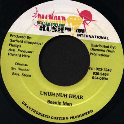7inch Record BEENIE MAN - Unuh Nuh Hear NONE Diamond Rush Pr Jamaica Reggae, Ska & Dub Used