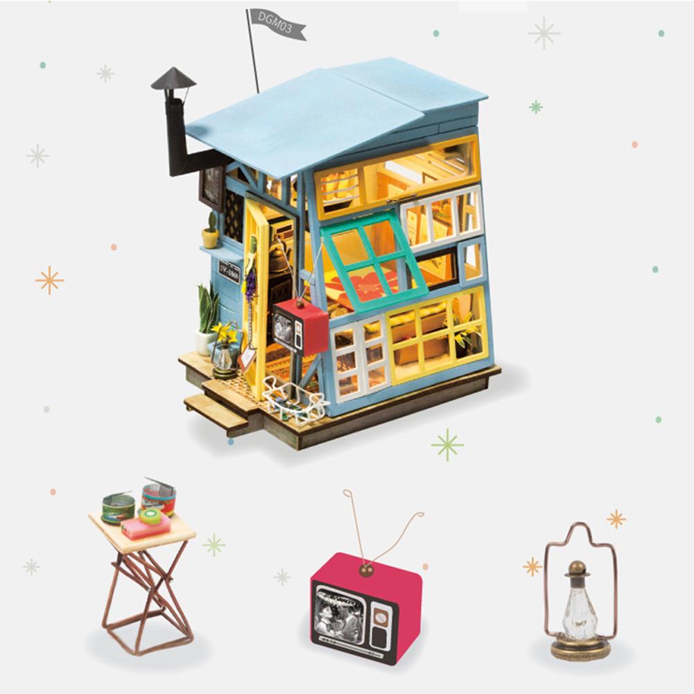 Miniature Dollhouse Kit Light Furniture DIY House Decorations Ornaments Toy
