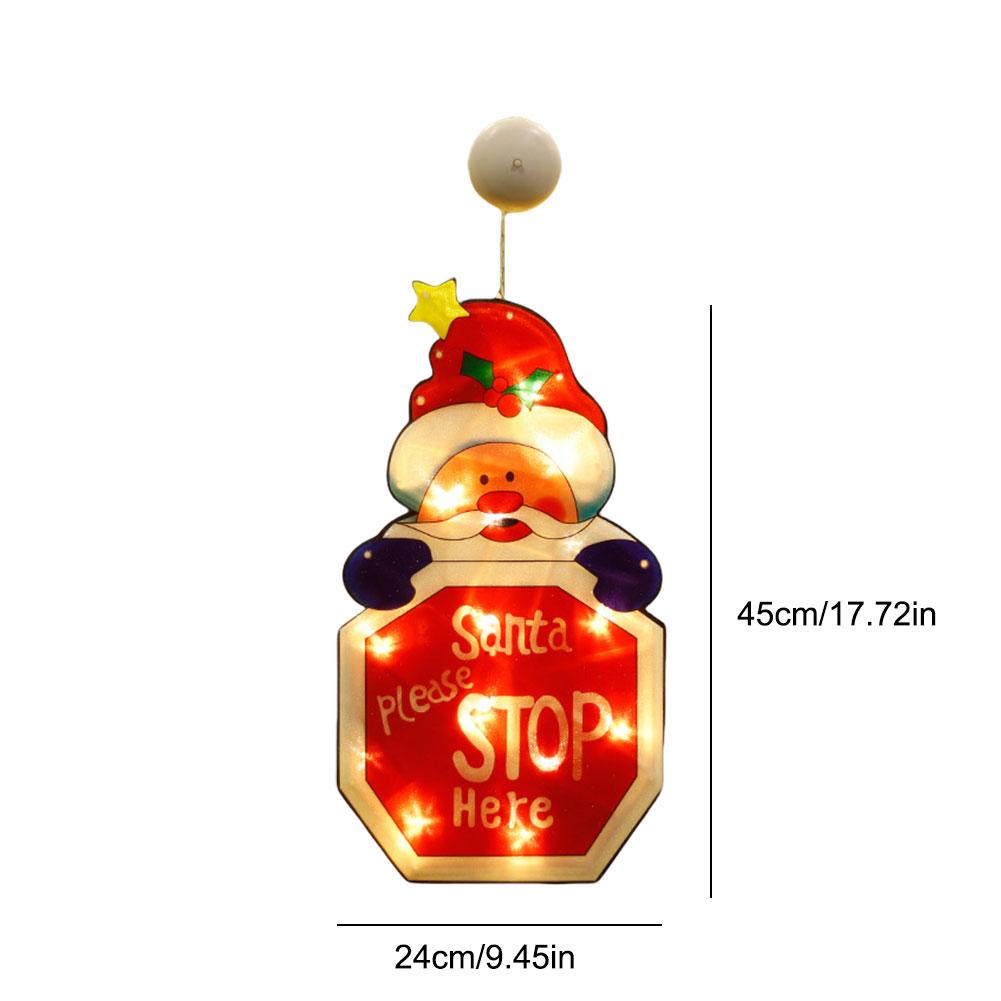 LED Christmas Suction Cup Light Christmas Window Hanging Lamp LED Sucker Light Christmas Shop Window Home Decoration