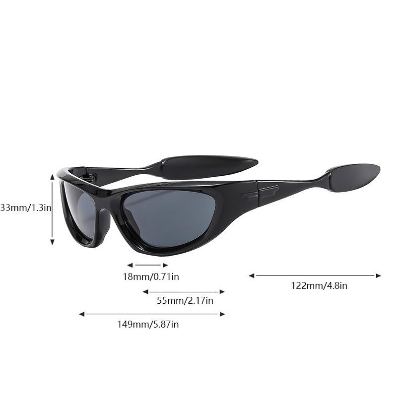 Luxury Y2K Sunglasses Women Men Vintage Punk Mirror Shades Sport Riding Goggles UV400 Protection