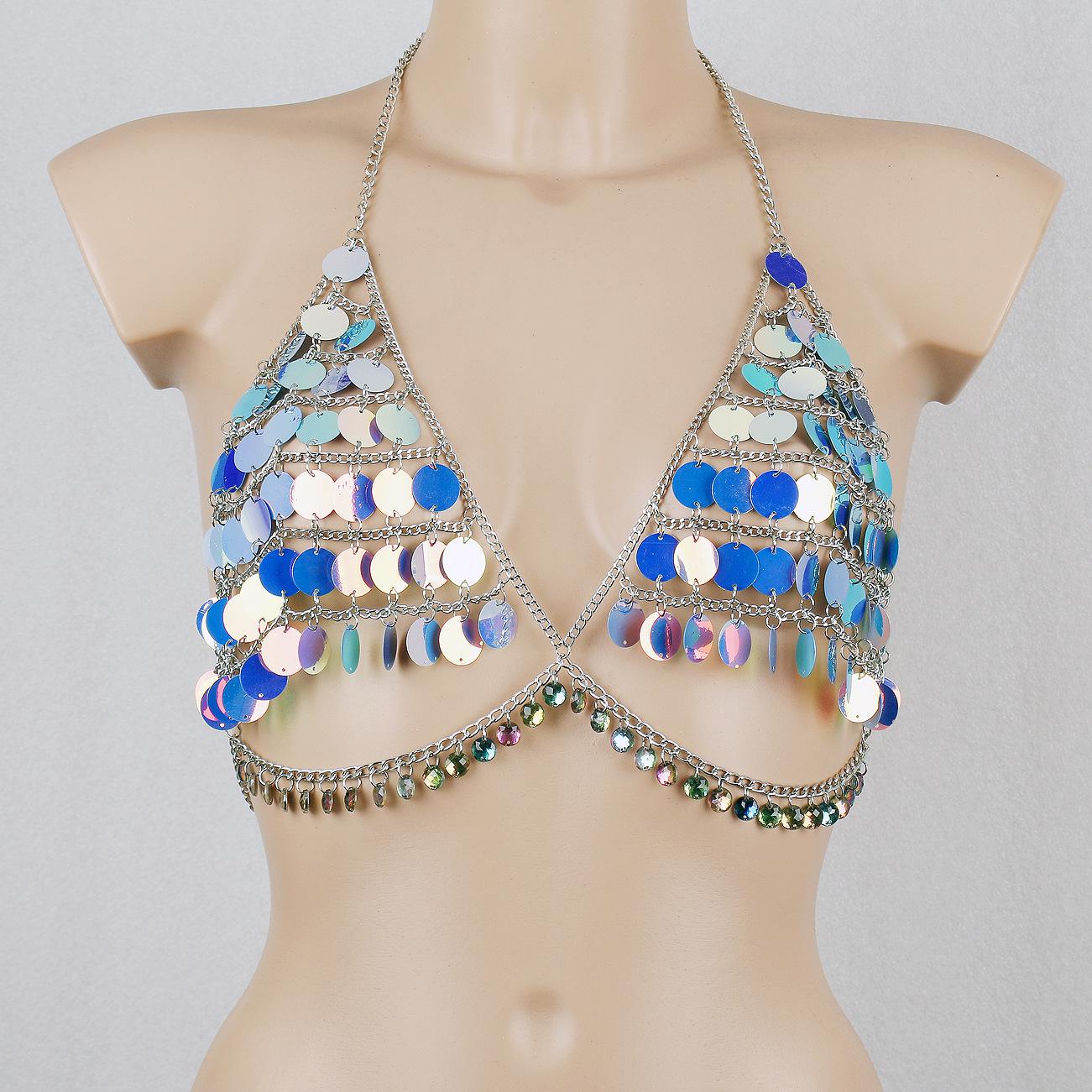 

European & American Nightclub Fashion Chest & Waist Chain Set - Sexy Exaggerated Body Ornaments for Women