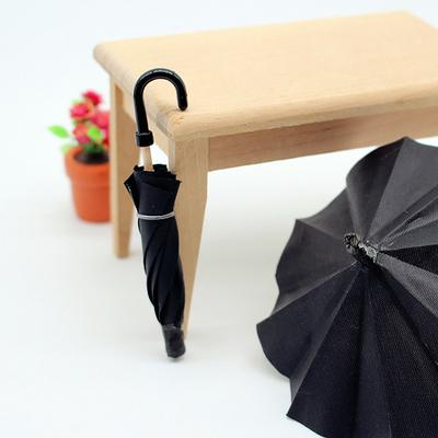 1:12 miniaturní simulace domečku pro panenky Mini černý deštník Modely Hračky Příslušenství Dekorace Retro miniaturní scéna Ornamenty