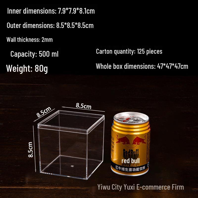 Transparent Acrylic Storage Box with Lid for Jewelry, Gifts, or Wedding Candy Display