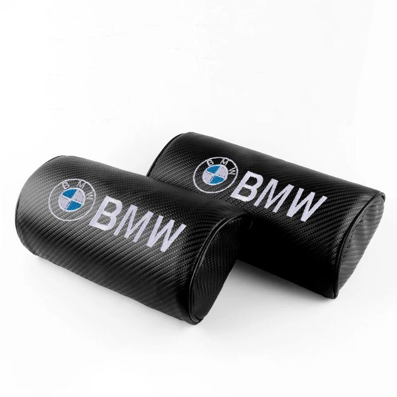 2 Stück Karbonfaser Auto Sitz Nackenkissen Stütze Reise Kopfstütze Zubehör für BMW M Performance E46 E90 E60 F30 E39 E87 W222