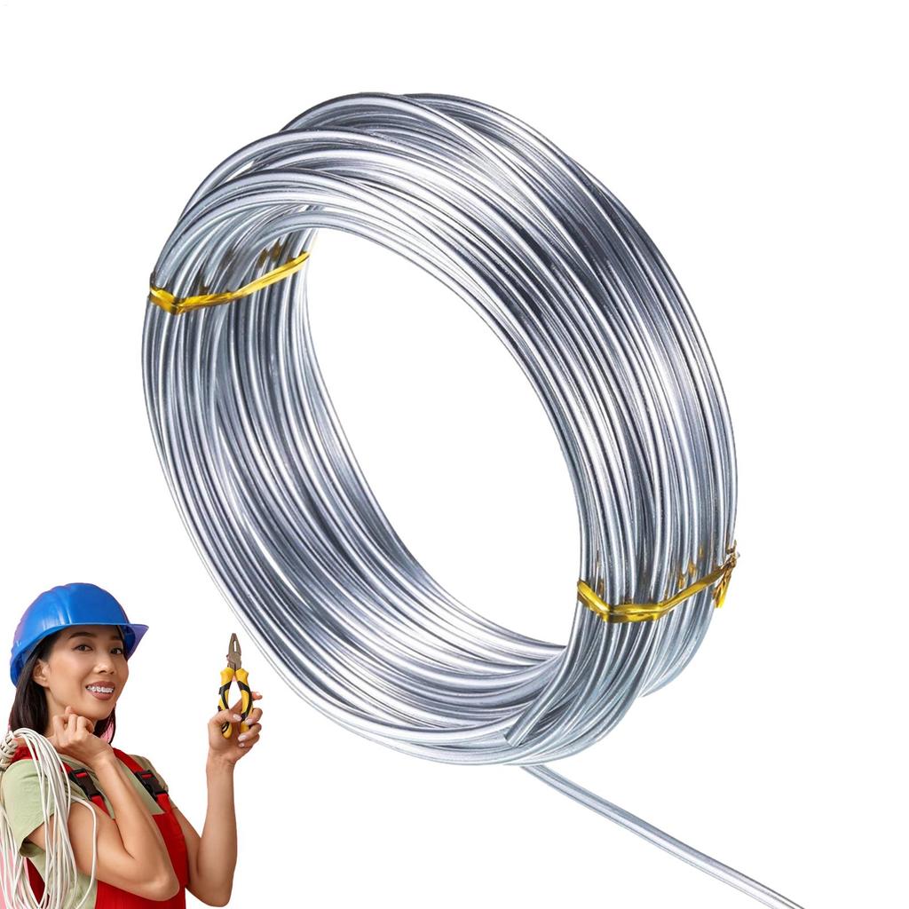2/1.5/1mm 10M Soft Aluminum Wire Rust Resistant Flexible Silver Wire Craft Supplies Metal Wire For Doll Skeletons Sculptures Car