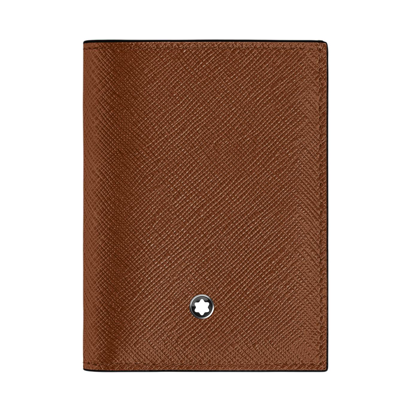 

Montblanc Artisan Series 4cc Two-Tone Cross Pattern Grain Leather Wallet Mini Unisex wallet Light-Brown MB220383 Basic Set (Bag+Dust Bag)
