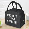 Isolierte Lunchtasche Reißverschluss Kühltasche Tragetasche Thermotasche Brotdose Leinwand Essen Picknick Lunchtaschen für die Arbeit Handtasche Essensmuster Praktische Nutzung