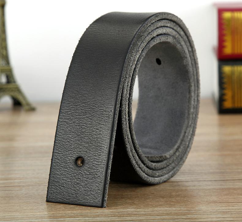 

Ремень без головы мужской кожаный с пряжкой первый слой из натуральной коровьей кожи ретро одинарный кожаный ремень ручной работы молодежный ремень Италия 125cm