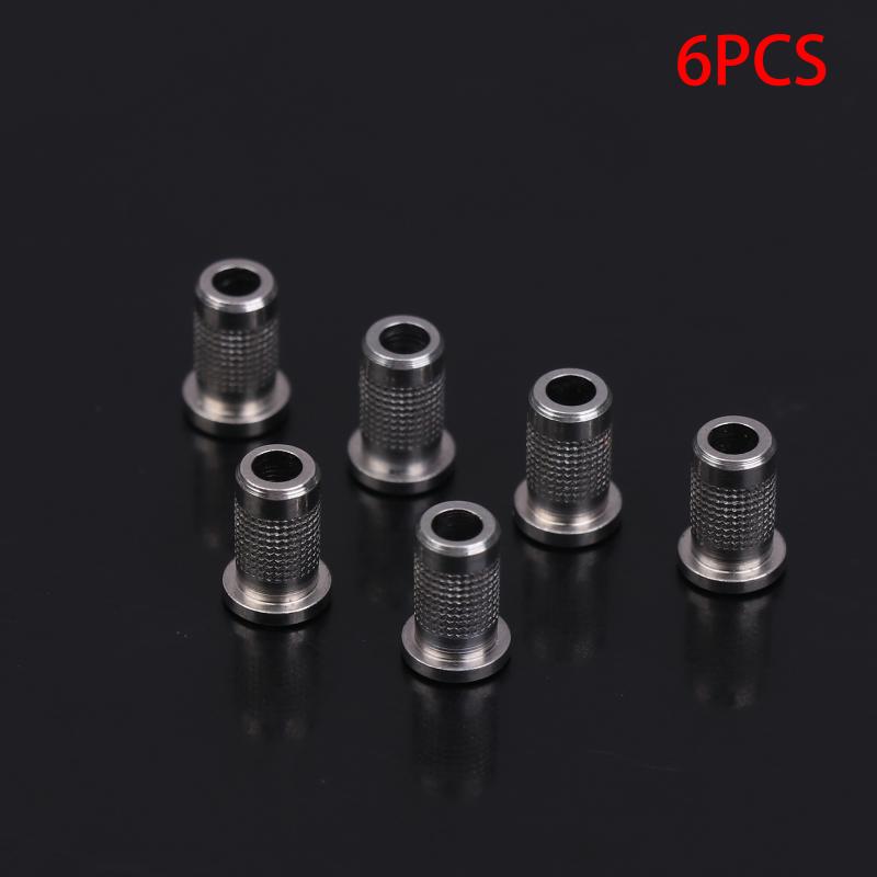 6 Pieces Iron Guitar Through Body String Mounting Ferrules Bushings For Electric Guitar Replacement Parts