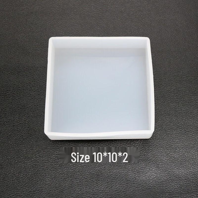 10x10cm Rectangular Epoxy Resin Silicone Tray Mold