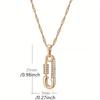 1 Stück Goldfarbene Büroklammer Anhänger Halskette Schmuck Valentinstag Muttertag Geschenke