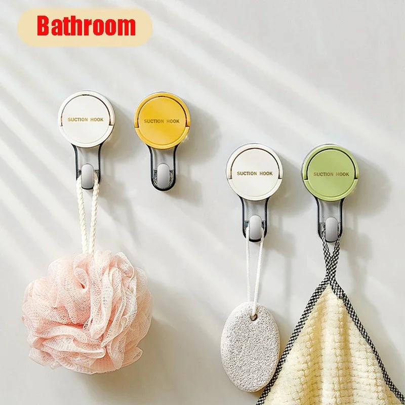 Powerful Suction Cup Hook Reusable Stronge Vacuum Bathroom Suction Cup Hooks Waterproof Towel Rack Clothes Hanger Hook Accessor