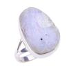 Natural Rainbow Moonstone Gemstone Handmade 925 Solid Silver Ring Size 9 j2T60