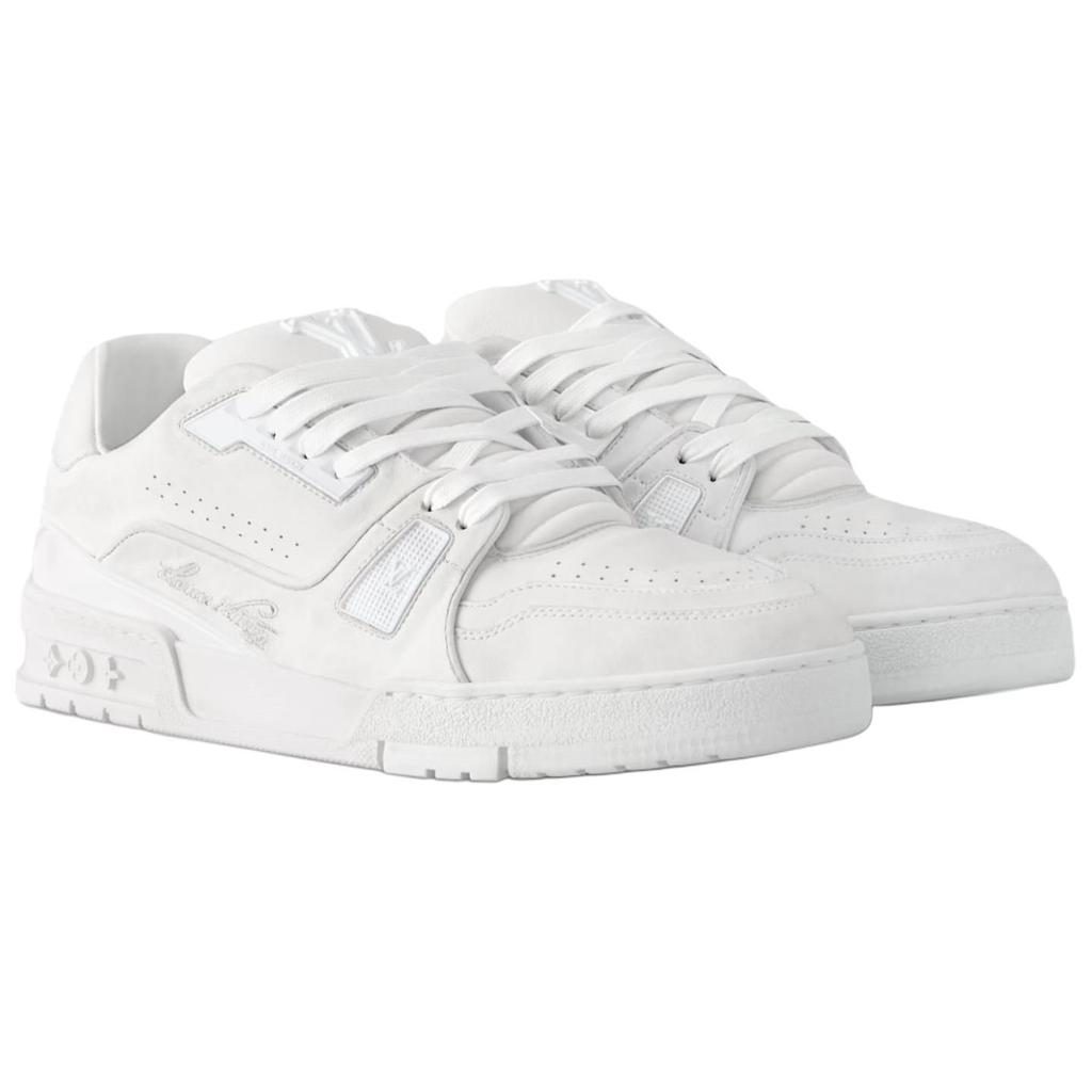 Louis Vuitton Trainer 2025 Spring Men's Collection Cow Leather Low Top Skateboard Shoes Unisex White 1ADER9