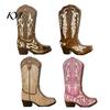 Indoor Plant Display for Living Room Wooden Cowboy Boots Wall Planter Plants, Western Boot Flower Hanging Vase Floral Container Dried Flowers
