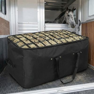 Oxford Cloth Hay Storage Bag Waterproof Horse Slow Feed Bag Portable Forage Bag  Pasture