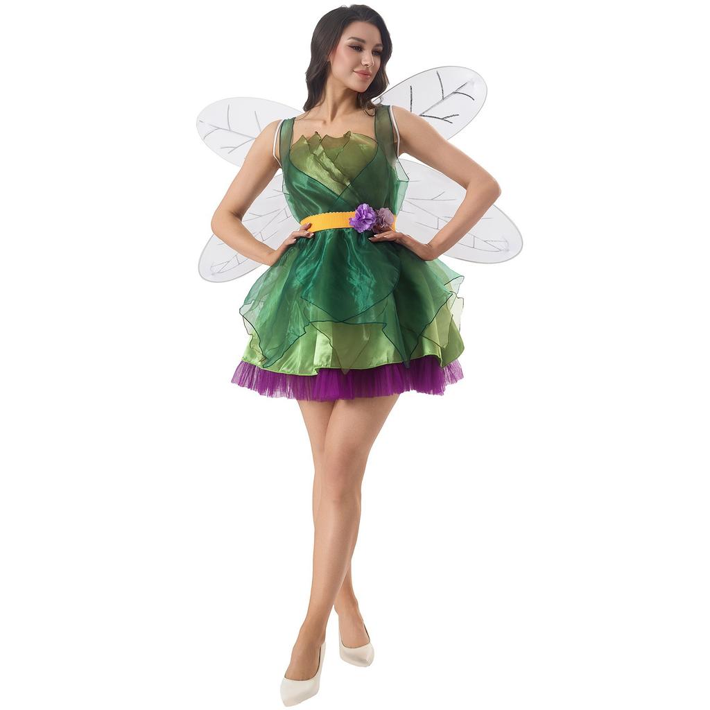 S-XL Green Elf Wizard of Oz Stage Costume, Halloween Costume