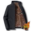 Dad's Autumn Winter Plus Size Cotton Jacket - Middle-Aged Men's Loose Fit, Warm Velvet-Lined Casual Wear