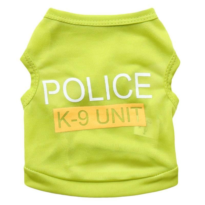 Stilvolles Haustier Hund Schwarz Polizei K-9 Einheit Weste T-Shirt Für Modische Welpen Und Katzen