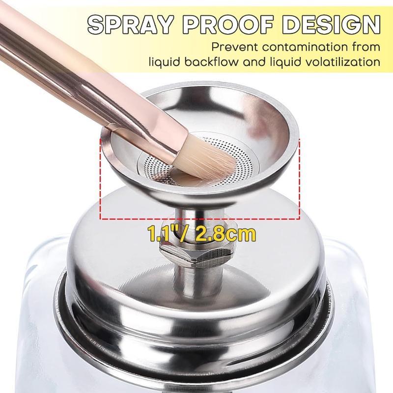 Nail Glass Bottle Press Funnel Press Type Bottle Nail Remover Water Empty Bottle Cleaning Liquid Crystal Hydraulic 180Ml
