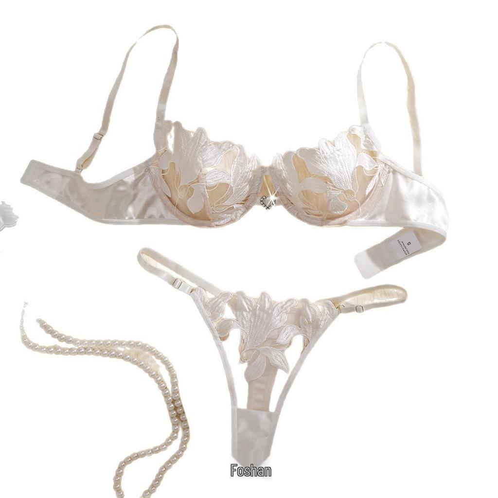 Ultra-Thin Sexy European & American Lingerie Set: Sensual Bra & Thong