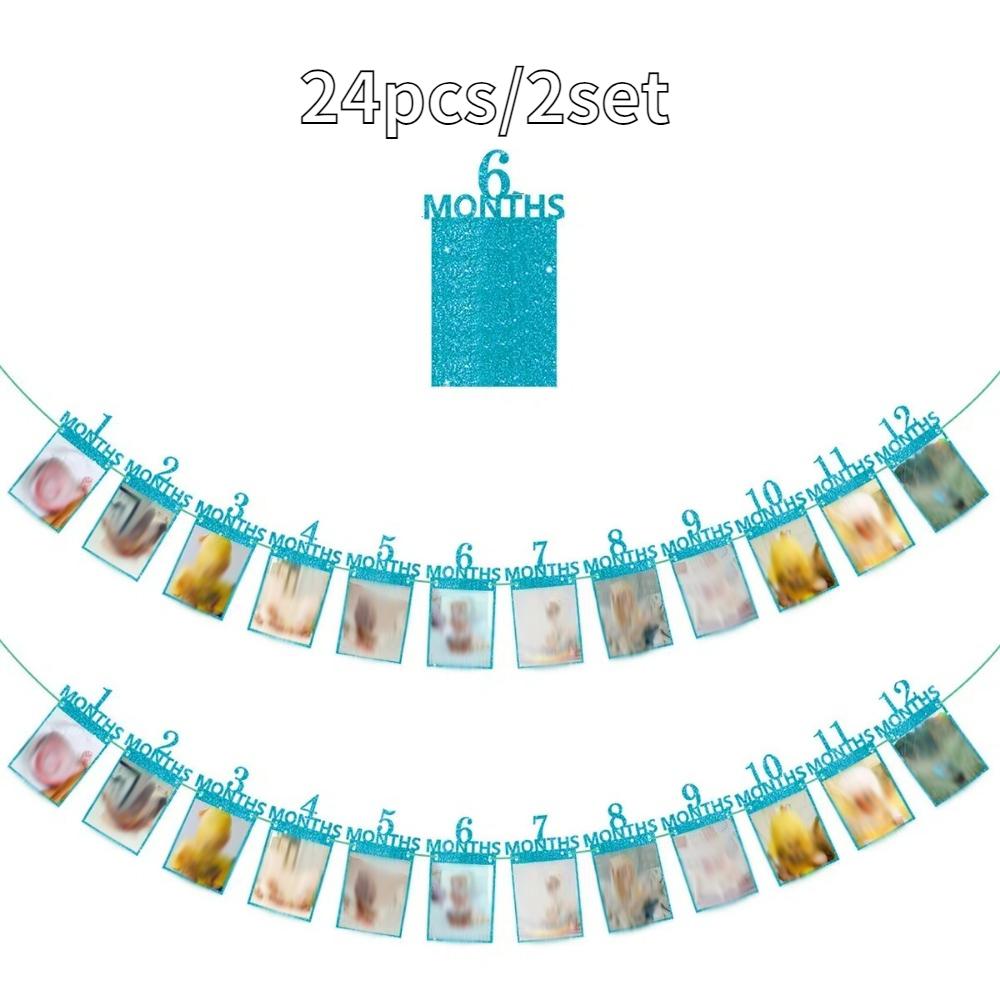 Festive Party Decor Hanging Photo Banner Wall Background Prop Paper Frame Flag Supplies for Holiday Celebrations