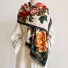New Chinese Peony Flower Imitation Cashmere Jacquard Scarf Women's Autumn and Winter New Retro Thickened Warm Scarf Shawl