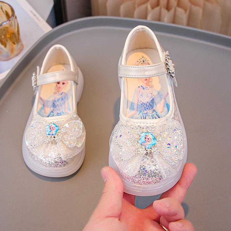 

Туфли принцессы для девочек Весна и осень Мягкая подошва Женские Сокровище Маленькие кожаные туфли Блестки Зарубежный стиль Одинарные туфли для девочек Танцевальное представление Ч 34-20.5CM бежевый